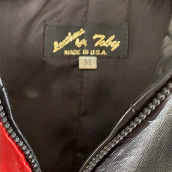 Red/black leather Jacket - Picture 5 of 8